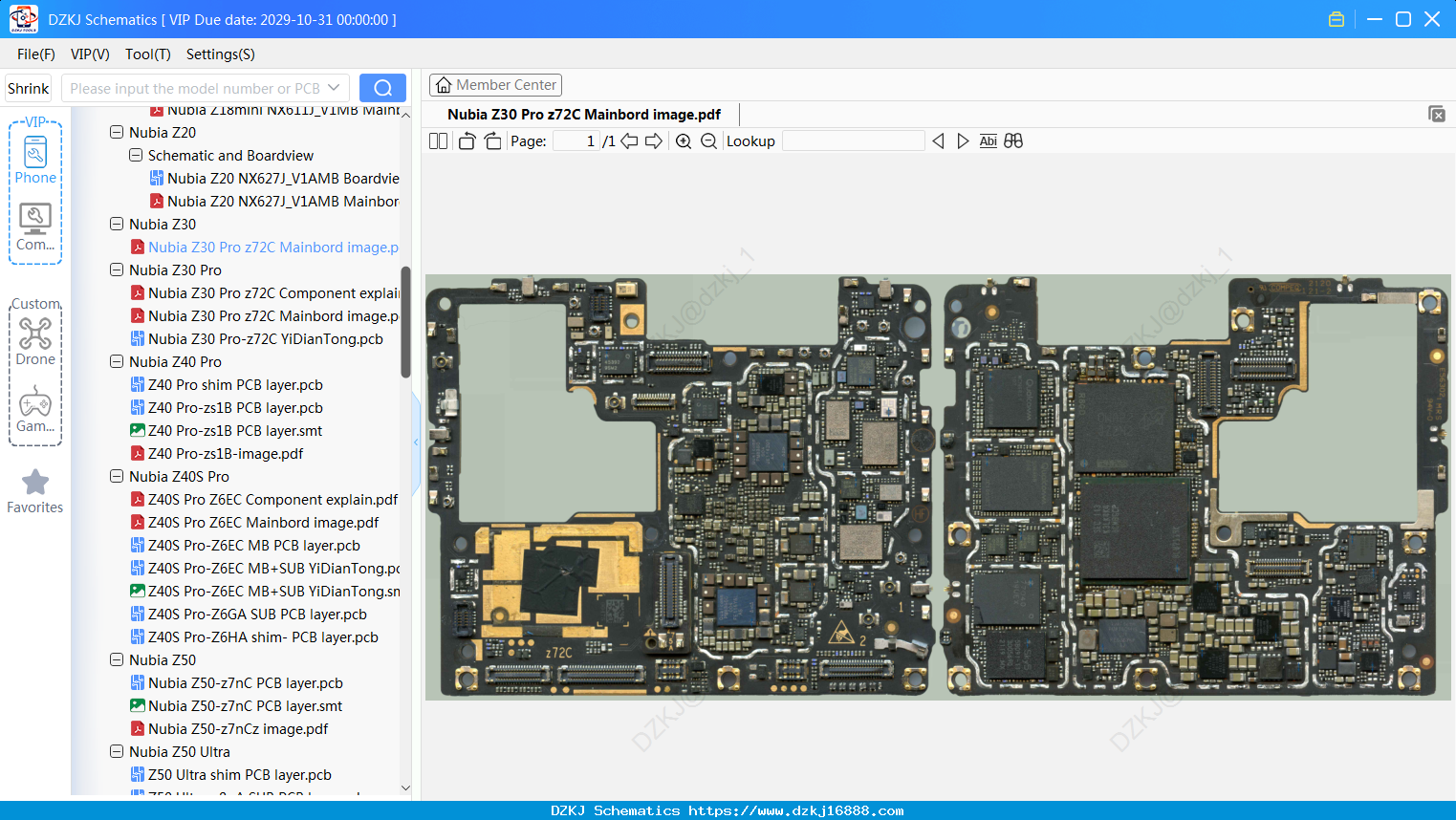 Nubia Z30 Pro Z72C Mainbord Image